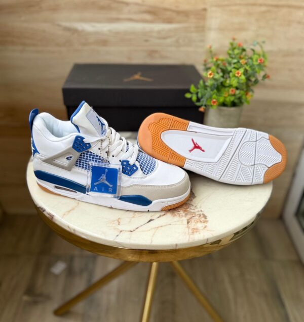 Air Jordans Retro 4 MILITARY BLUE - Image 2