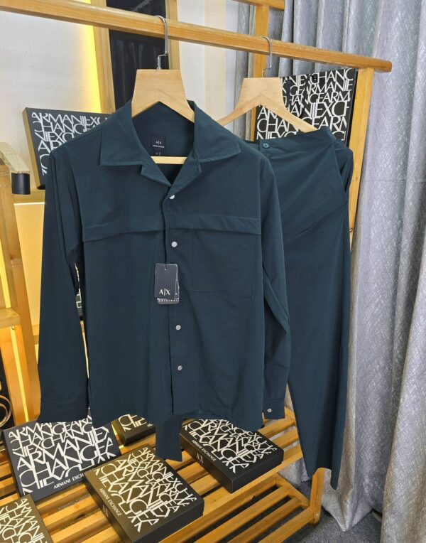 ARMANI EXCHANGE CO SET IMPORTED FULL SLEEVE ZIPPER JACKET AND PANTS - Image 7