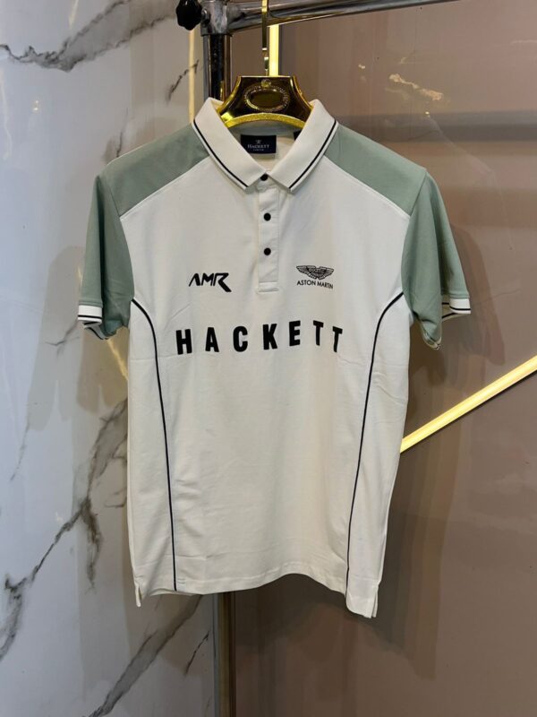 Hacket Aston Martin Black Premium Polo T Shirt - Image 6